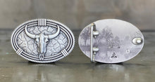 Load image into Gallery viewer, Brahman Skull Belt Buckle
