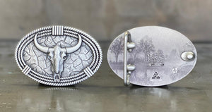 Brahman Skull Belt Buckle