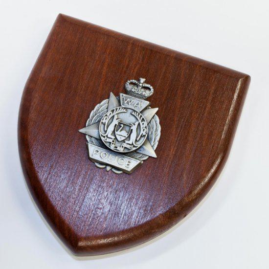 WA Police Plaque Large-Buckingham Pewter